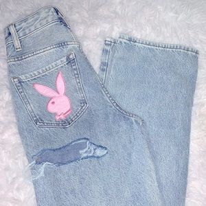 PLAYBOY BUNNY 90’s high waisted Denim jeans